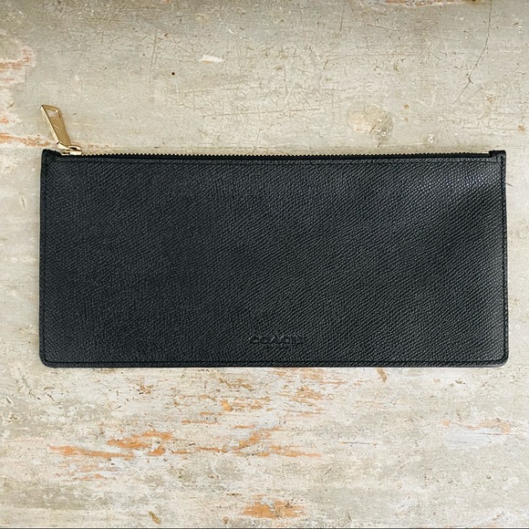 Coach Handbags - ♥️ Coach ♥️ Black Leather Pouch